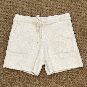 Barefoot Dreams Eco Chic Cozy Shorts size Medium Cream White